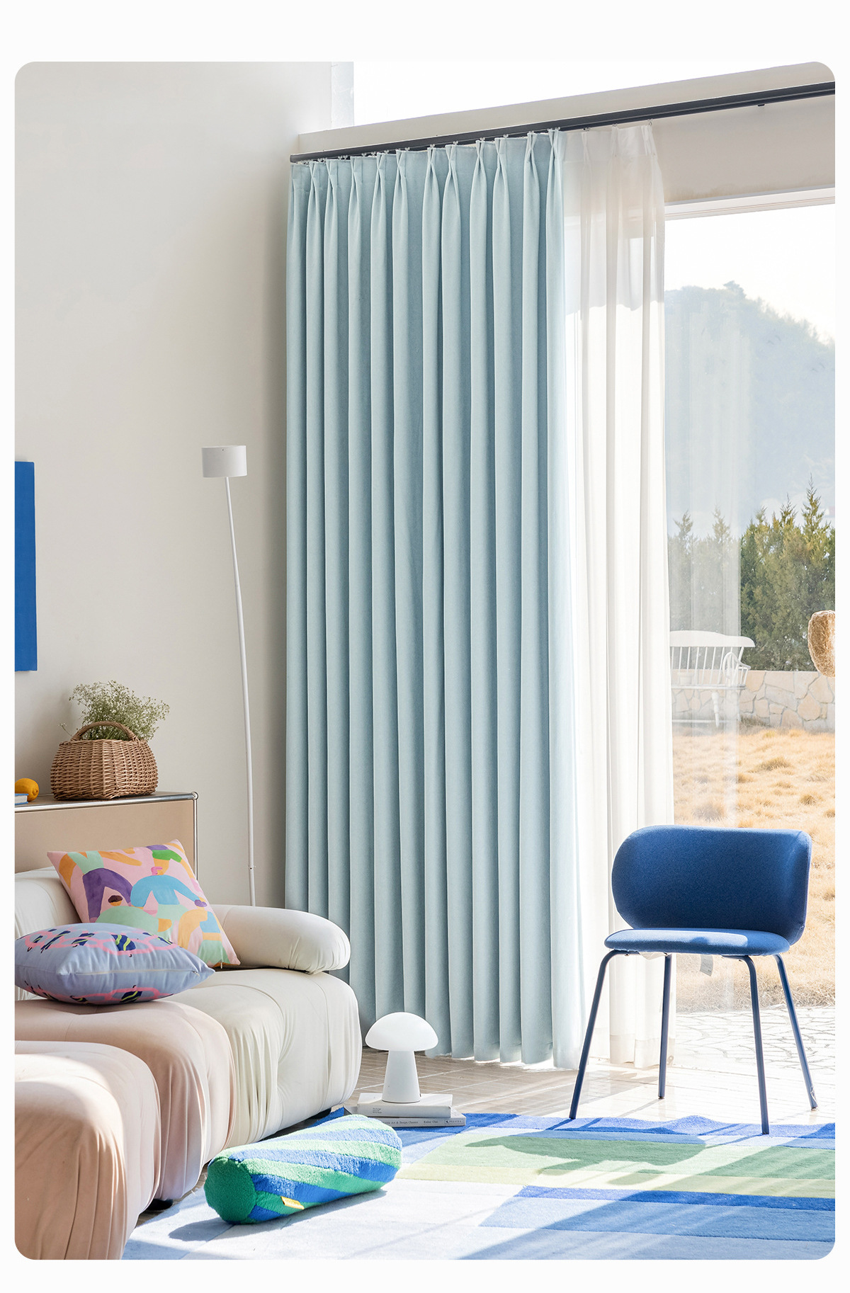 Double-sided Chenille curtains, fully light-blocking bedroom, high-end, modern and simple cream style, Shaoxing Keqiao curtains pic 40