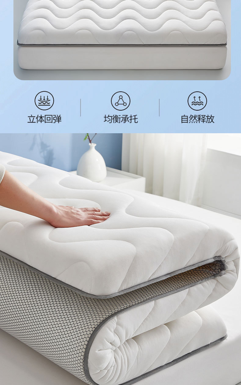 新款家用软垫床褥榻榻米垫子宿舍学生单人租房充气床垫被垫子舒适耐用详情9