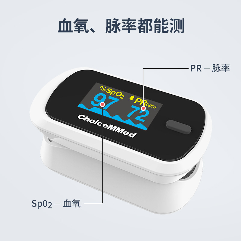 Cross-border exclusive finger clip heart rate monitor, blood oxygen saturation home monitor, portable detachable medical device details Picture