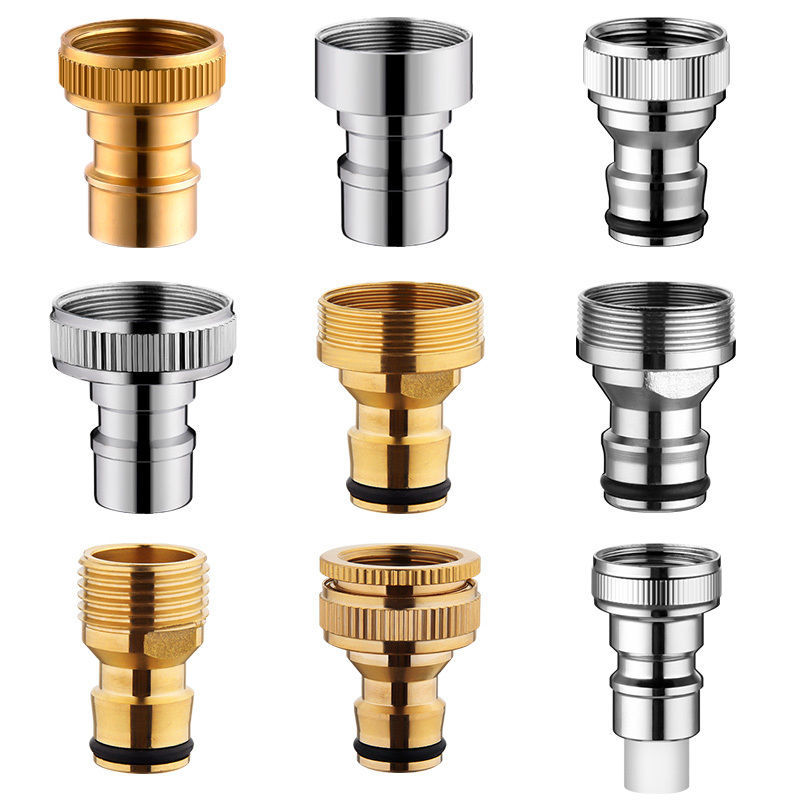 Special water stop valve for washing machine faucet, anti-drop automatic water stop valve, universal 4-point and 6-point faucet adapter Item Picture