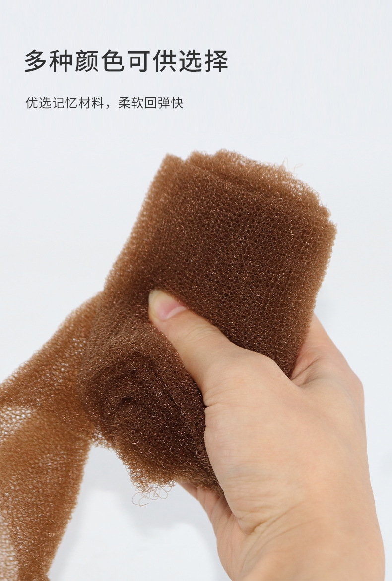 跨境无痕蓬发垫发器丸子头盘发器180cm发垫垫高头顶隐形增高发垫详情5