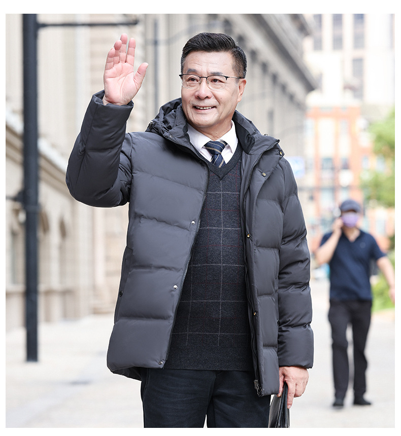羽绒服男短款加厚冬季商务爸爸装白鸭绒大码保暖外套防寒抗寒工装详情24