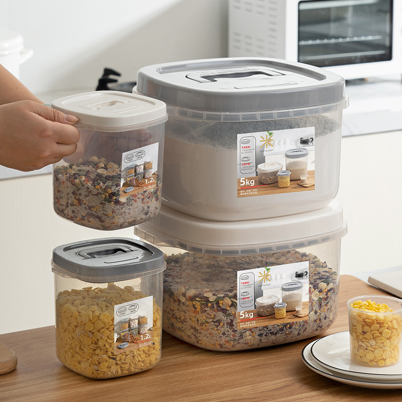 Plastic multi-grain flour rice jar Specification drawing