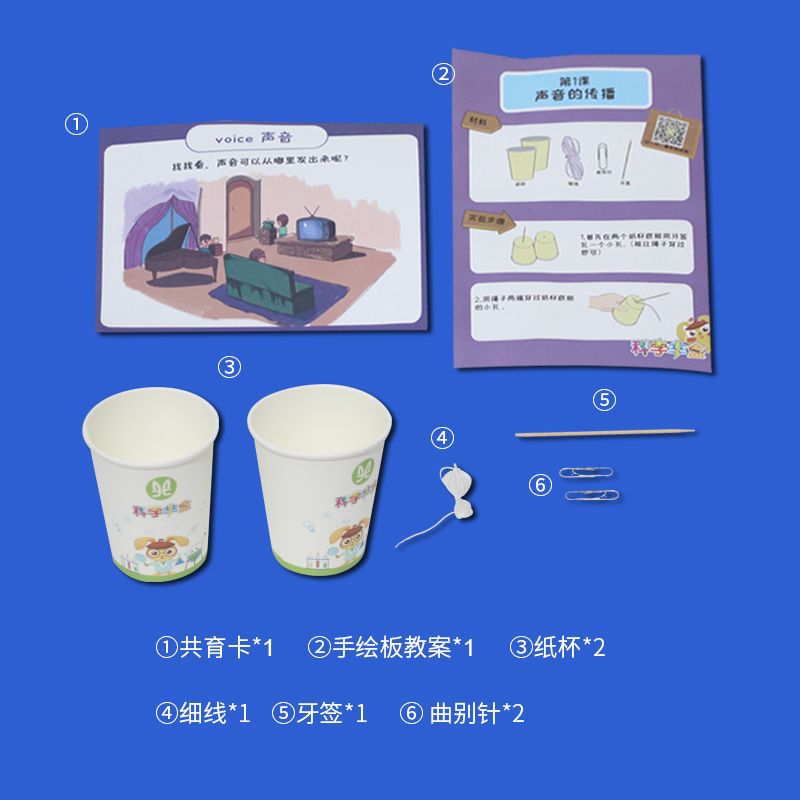 The dissemination of sound, kindergarten experiment, science experiment equipment, DIY model, primary school students' science and technology small making teaching AIDS details Picture