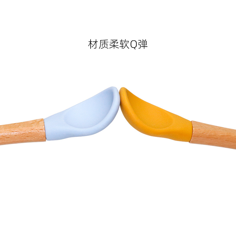 Food-grade silicone baby products, baby eating spoons, training water spoons, children's tableware, complementary food bowls, spoons and forks Item Picture