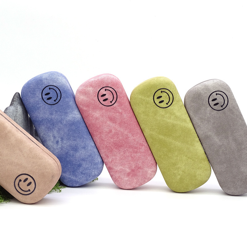 新款简约眼镜盒笑脸近视眼镜盒ins小清新眼镜盒防压墨镜收纳盒