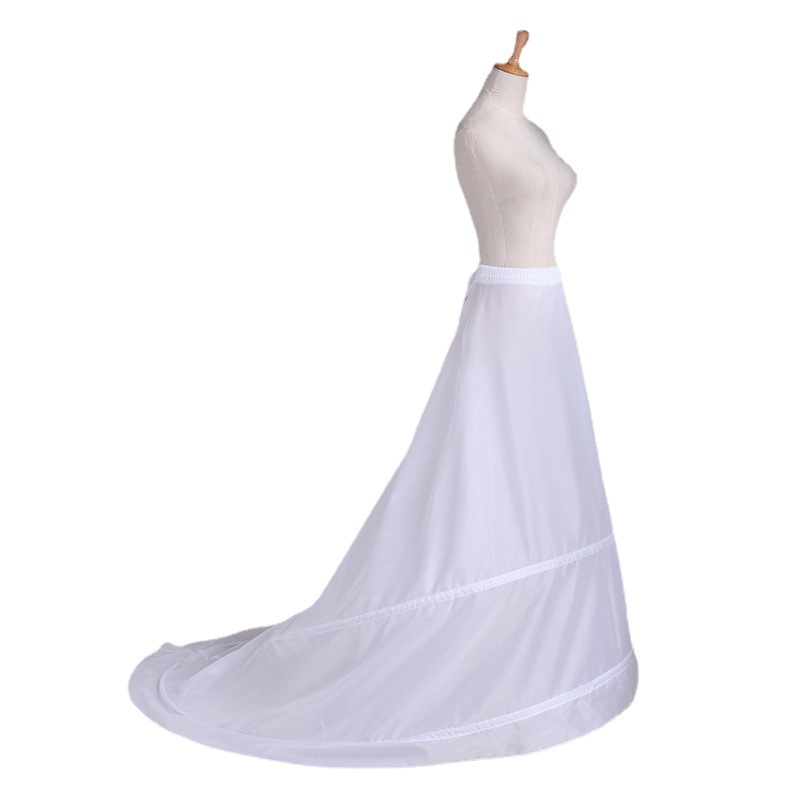 Manufacturers spot two ring yardless tail skirt wholesale foreign trade bride wedding accessories tail lengthened petticoat Item Picture