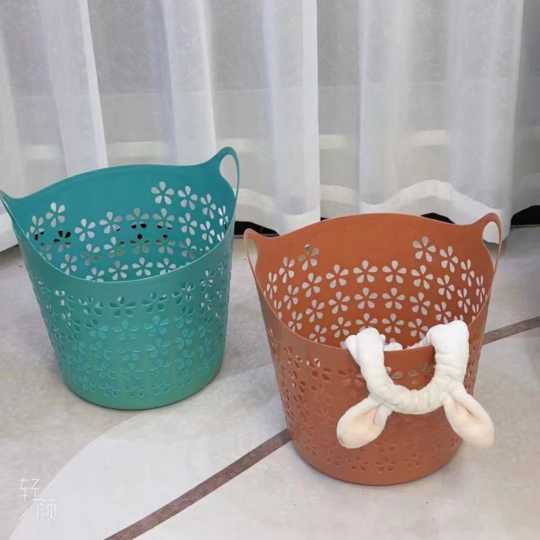 Laundry basket storage basket in stock wholesale, organizing basket, clothing and toy storage basket, plastic hand-held laundry basket