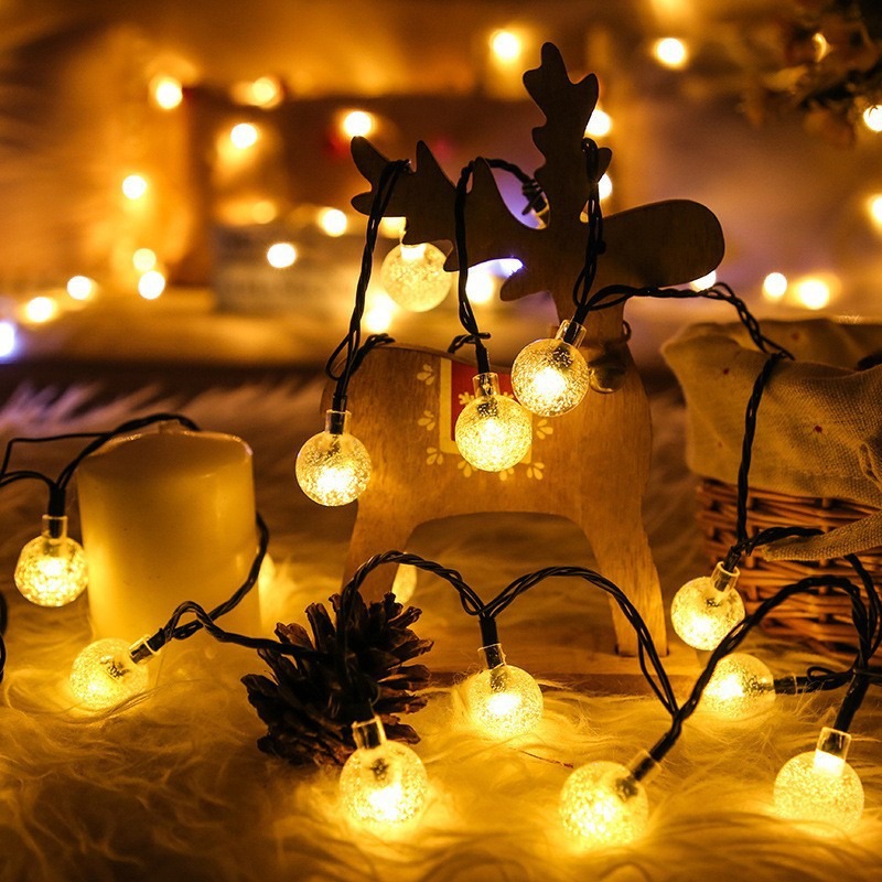 led new solar outdoor lights, household garden light strings, waterproof balcony garden led ambient light strips, hanging tree color lights details Picture
