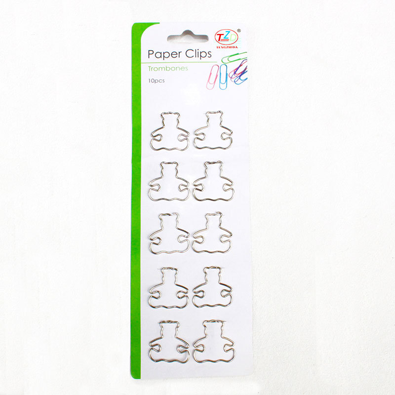 Cartoon Creative Paper Clip Office Supplies File Holder Bright Color Iron Nickel Plated Rust-Proof Paper Clip Specification drawing