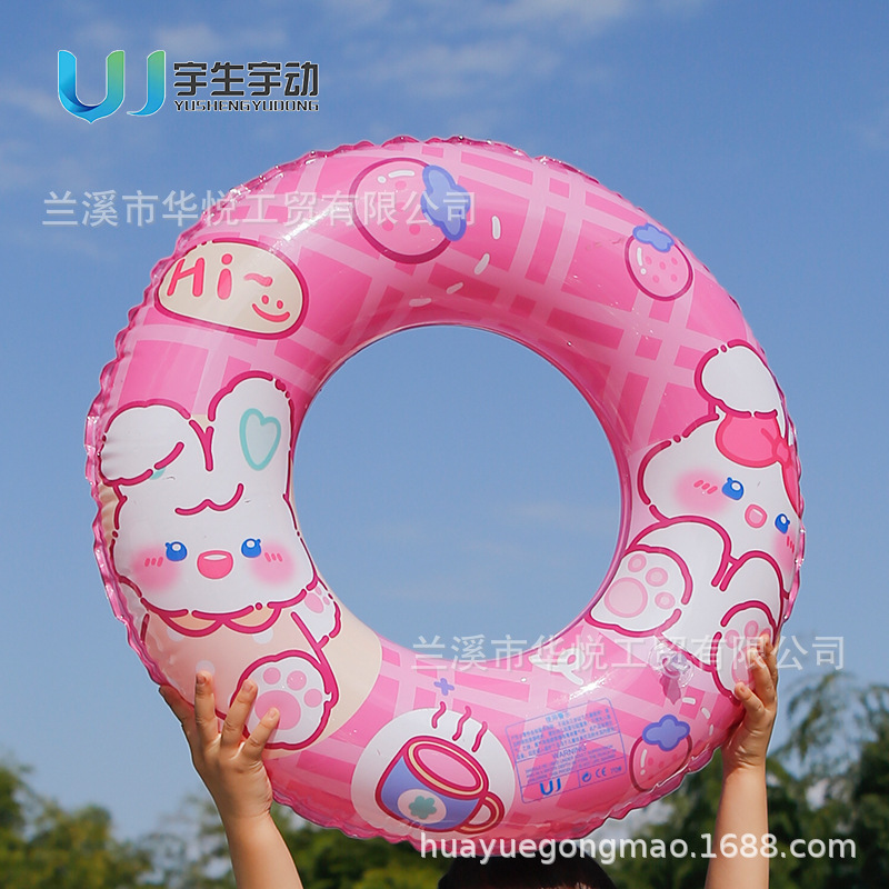 Spot Thick Printed Cartoon Swimming Ring Environmental Protection Pvc Children's Superman Swimming Ring Inflatable Baby Underarm Ring Wholesale Specification drawing