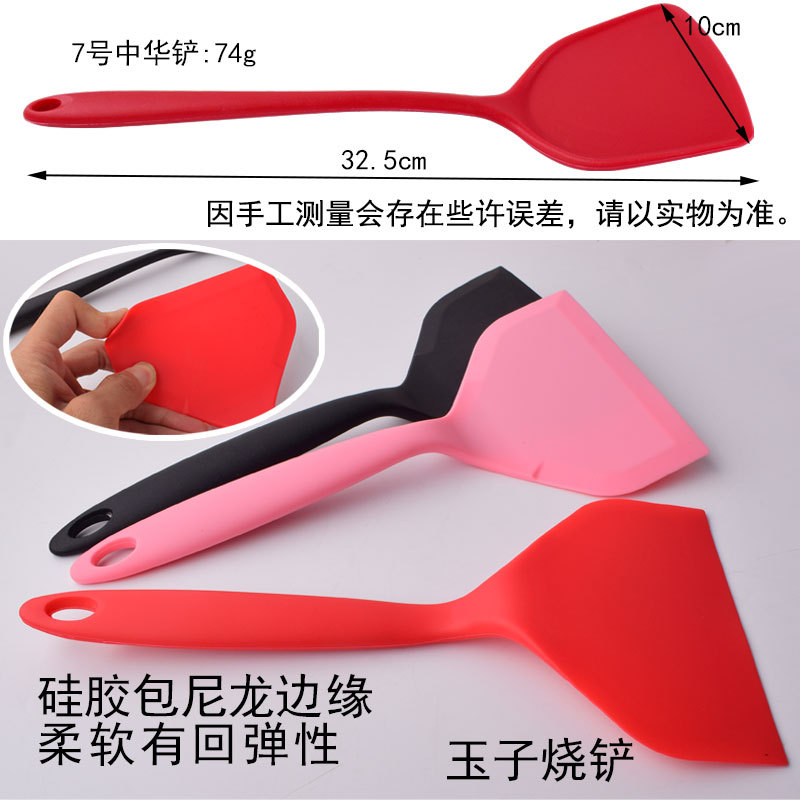 All-In-One Silicone Spatula Non-Stick Cooking Spatula Kitchenware Silicone Jade Burner Spatula Chinese Spatula High Temperature Resistance Application Scenario