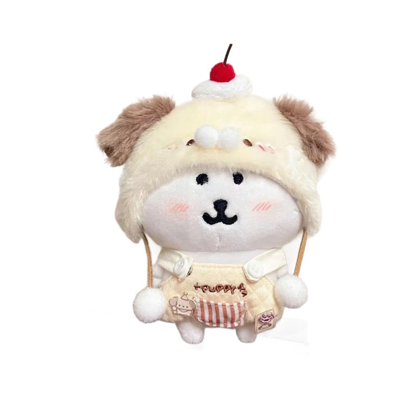 Take a bite of a hamburger, 10cm baby clothes, "Wangzai afternoon Tea" Cotton doll, 13cm self-mocking bear, change into baby clothes Item Picture