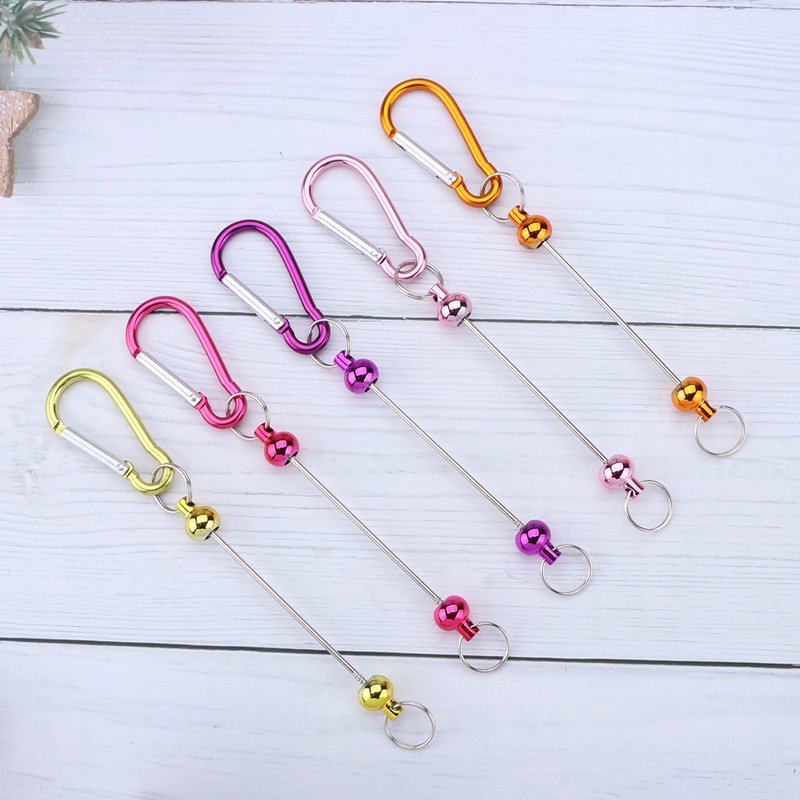 Diy Beaded Mountaineering Buckle D Type Lock Metal Hook Key Small Buckle Backpack Accessories Mountaineering Buckle Spot Wholesale Application Scenario