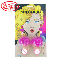 Cross-border bachelor party bar KTV sexy earrings big bird tinkle feather earrings dress up props