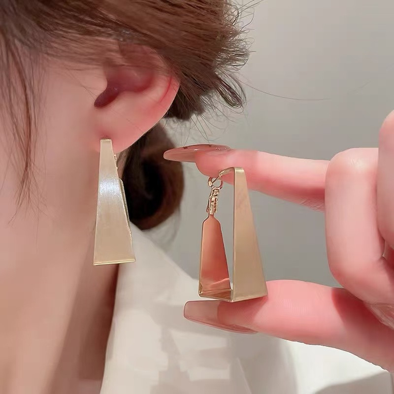 真金电镀耳圈欧美个性大圈耳环轻奢高级感925纯银耳饰女合金耳环详情27