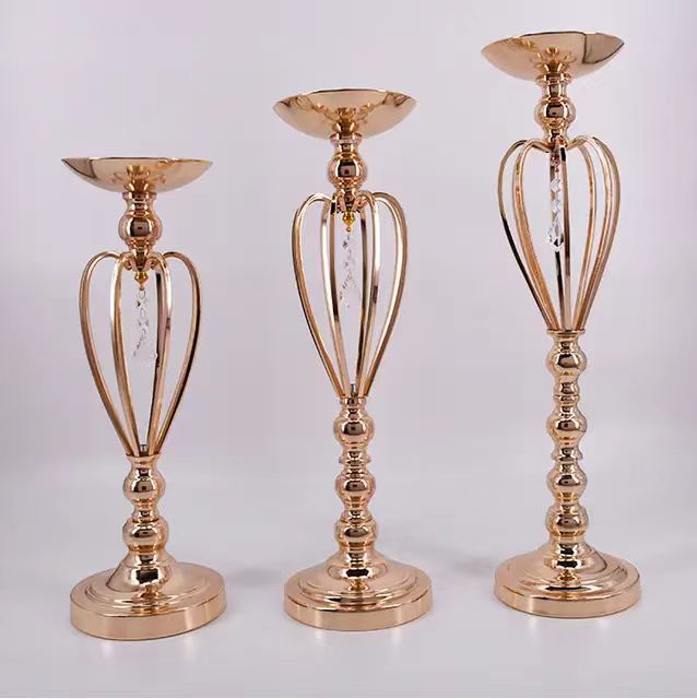 European New Cross-Border Candlestick Flower For Wedding Table False Flower Stand Hotel Restaurant Flower Decoration Road Guide