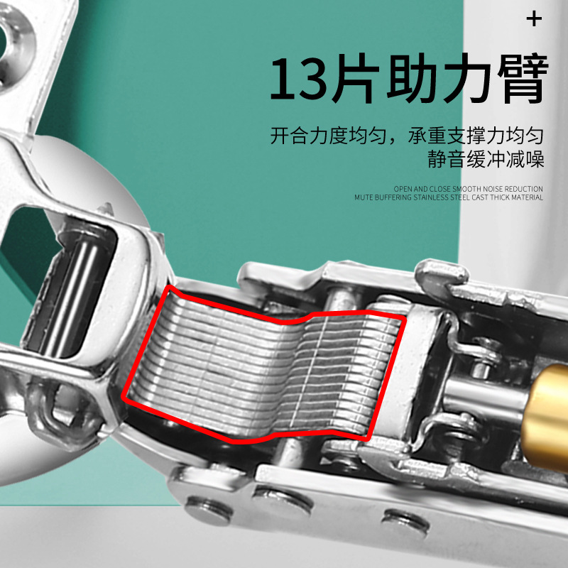 Manufacturers wholesale 304 stainless steel hinge damping buffer cabinet door wardrobe aircraft spring hinge furniture hardware details Picture