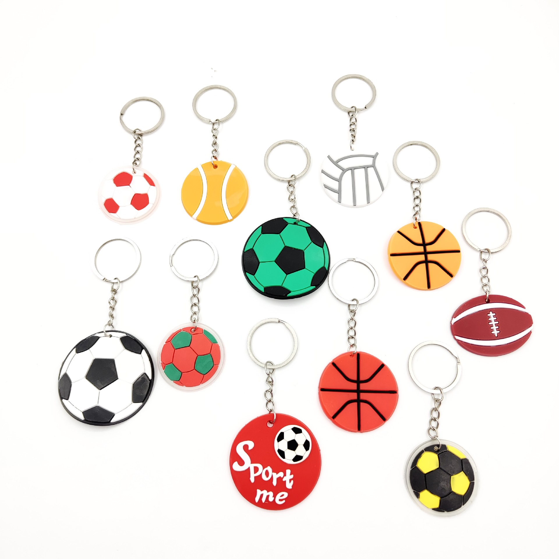 Fábrica venta directa PVC llavero rugby fútbol baloncesto voleibol béisbol playa bola llavero venta al por mayor Application Scenario