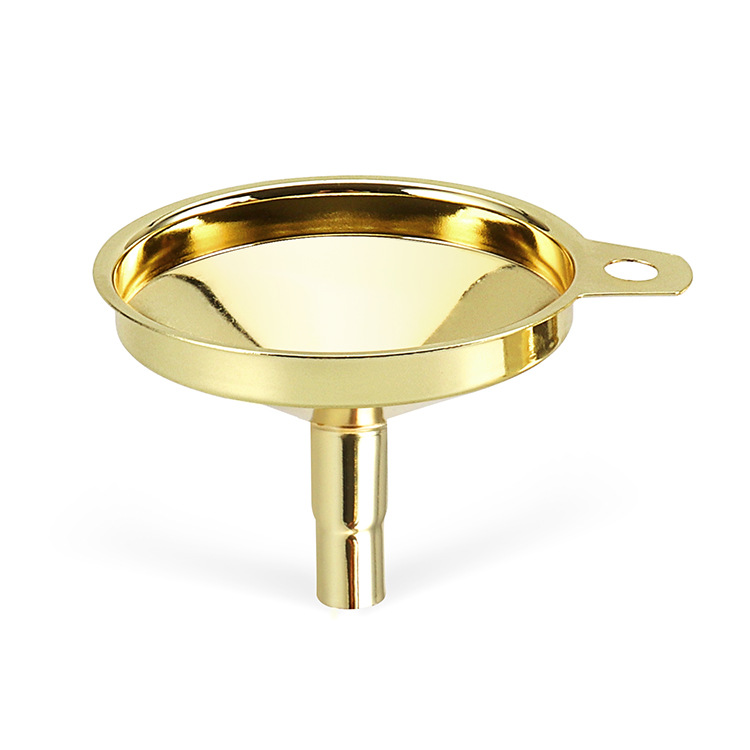 304 Funnel stainless steel gold-plated conical small funnel Liquid dispenser oil leak wine leak kitchen gadget Item Picture