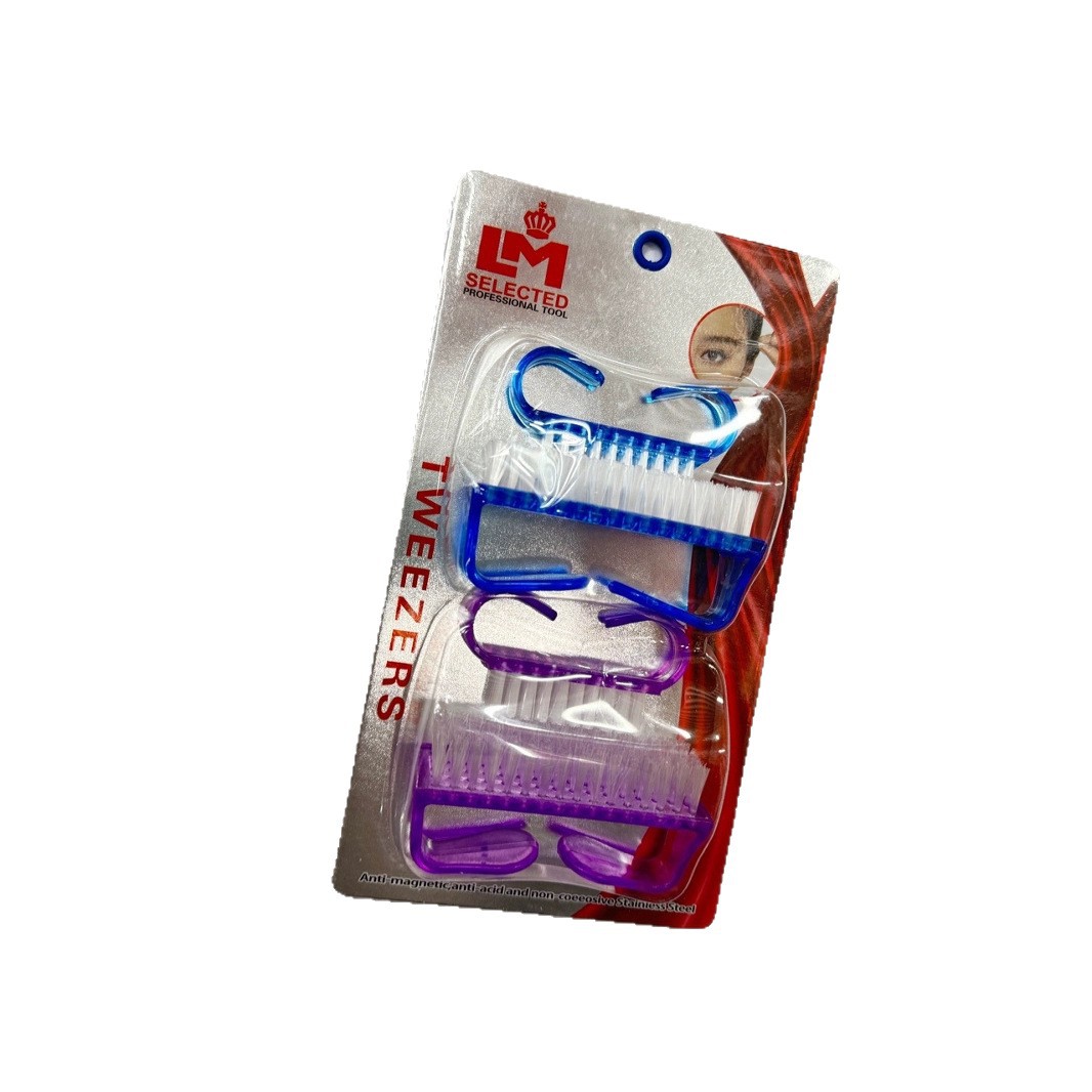 Herramientas de uñas cuatro colores gran tamaño plástico cepillo de cuerno de uñas cepillo de polvo de uñas cepillo de cuerno de ovejas herramientas de limpieza de uñas details Picture