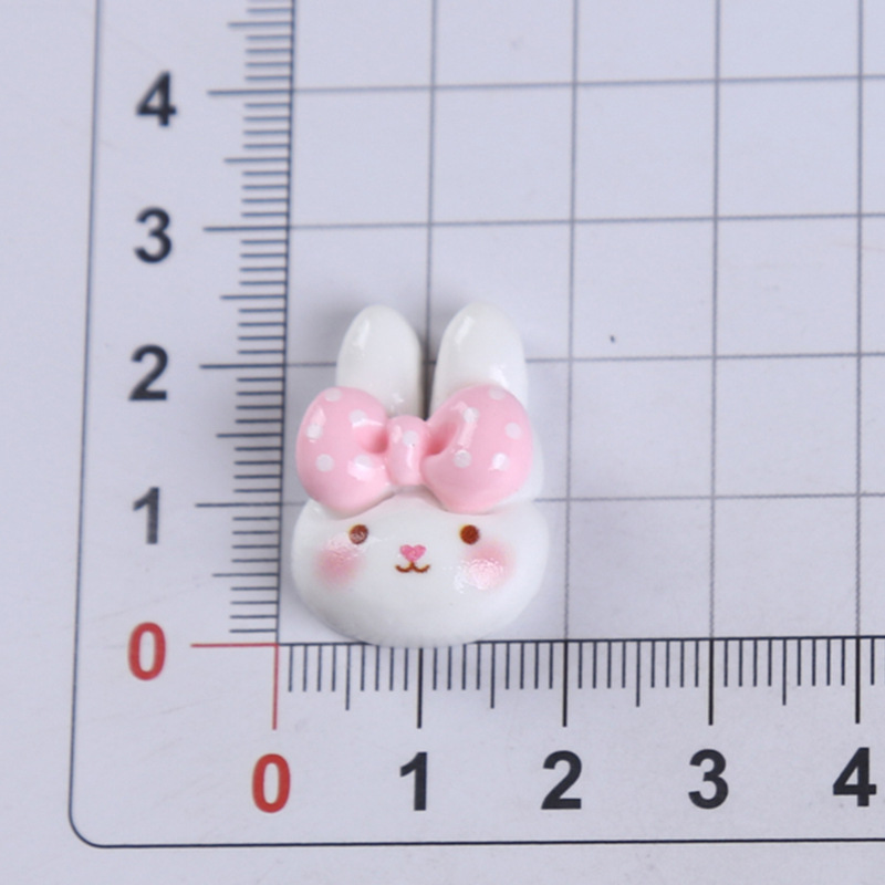 Cute cartoon bow tie, rabbit, five-petal flower, resin accessories, diy phone case, crocs, hair fasteners, decorative materials pic 9