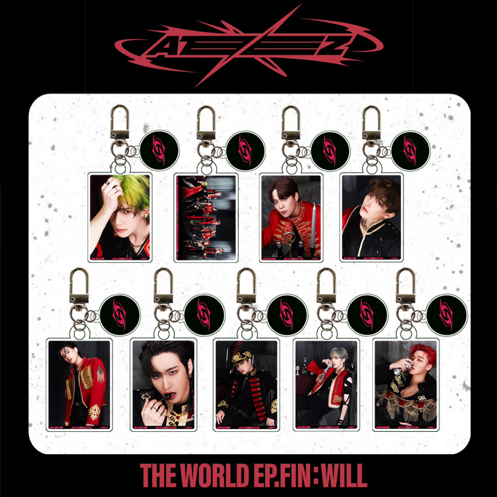 ATEEZ 《THE WORLD EP.FIN : WILL》亚克力双面钥匙扣 挂件 饰品