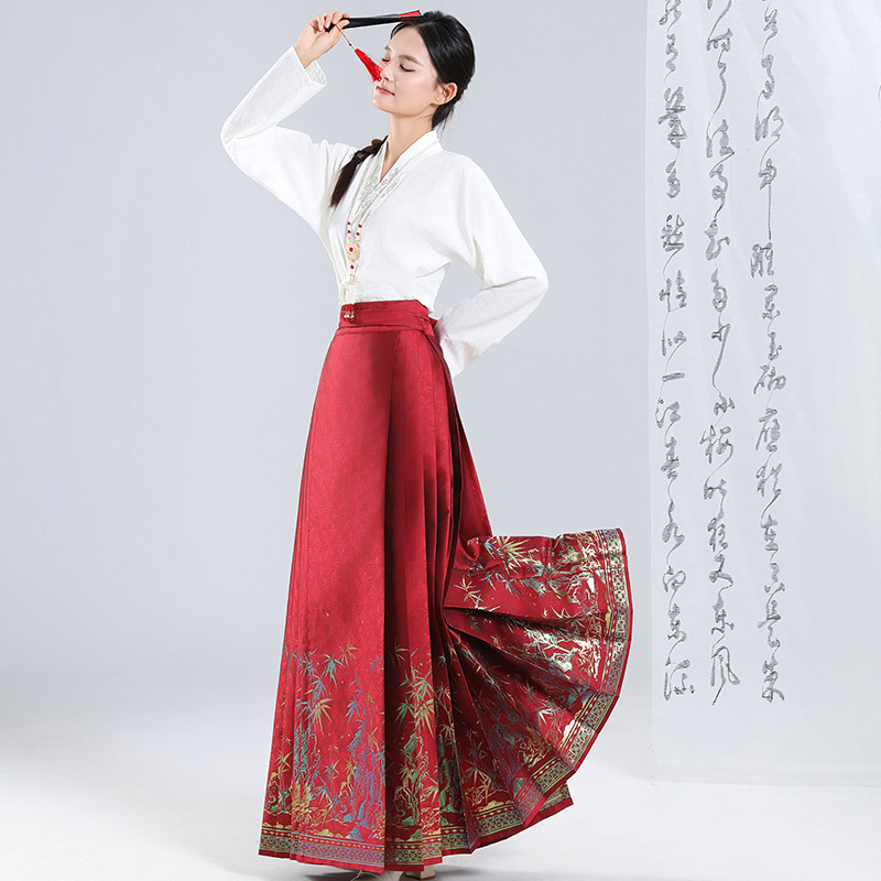 汉服/汉服女/汉家儿女/篁园/民族舞蹈服细节图