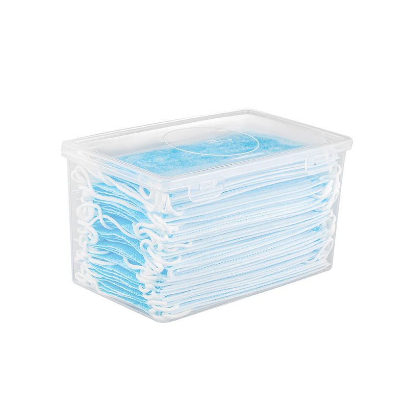 Mask Storage Box Large Capacity Student Storage Muzzle Mask Box Household Transparent Box Storage Device Item Picture