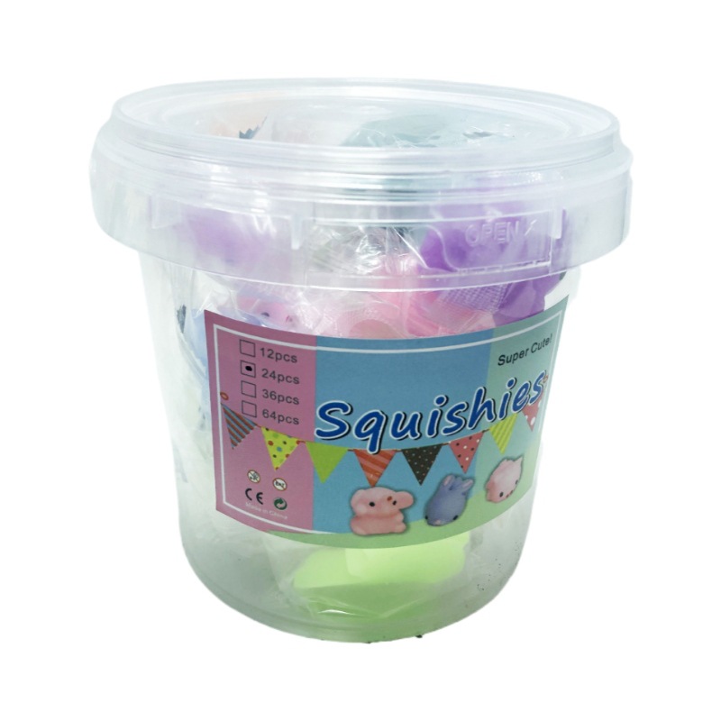 Cross-border 24 small dumplings in buckets, soft rubber for relaxation and stress relief, small toys for cute pets, and small gifts for one piece on delivery Item Picture