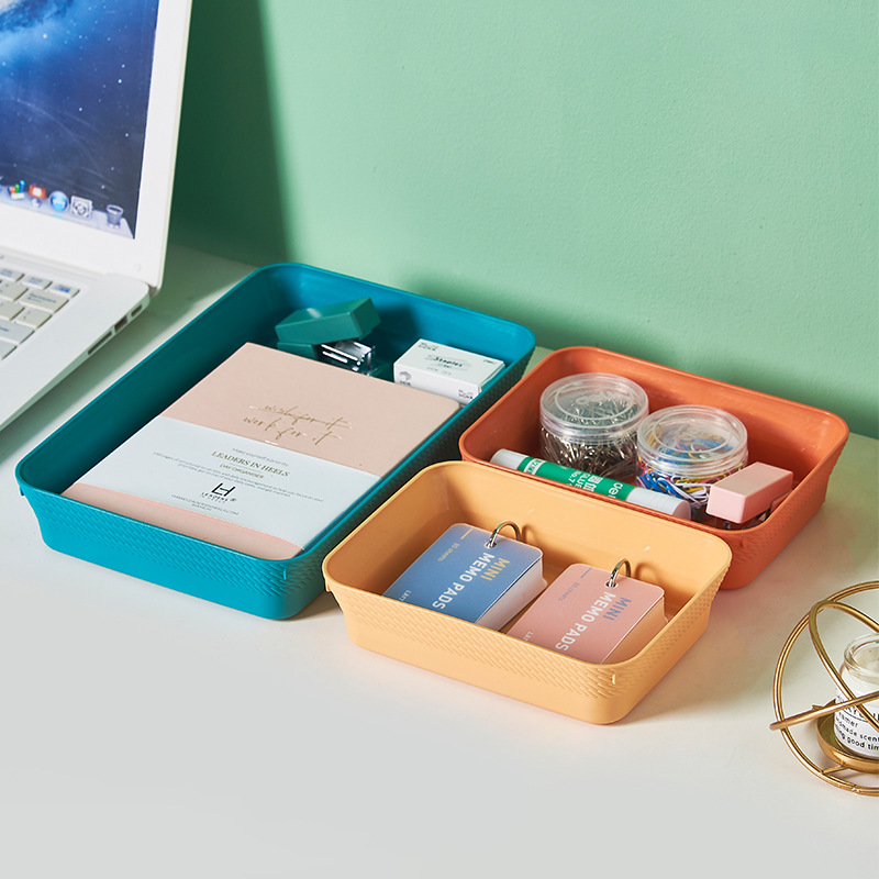 Snack storage box, kitchen clutter organizing box, multi-functional storage basket, desktop can be stacked for storage details Picture