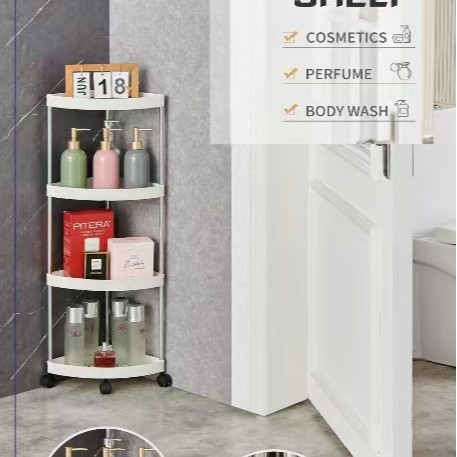 Storage rack, kitchen seasonings, refrigerator gap storage cabinet, carbon steel trolley, movable bathroom gap storage cabinet Specification image