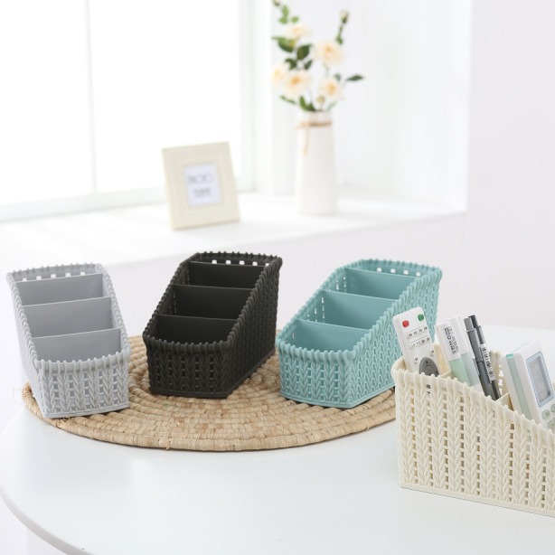Storage rack, living room home storage, desktop storage basket, storage rack, pen holder, plastic household items Application Scenario
