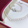 母亲节礼物天然淡水珍珠项链套装白色时尚简约饰品珍珠锁骨链批发图