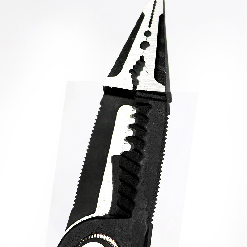 Multi-functional wire stripper, nine-in-one electrician's special cable cutting, wire pressing, wire crimping and wire breaking, pointed nose pliers, electrician's pliers Specification image