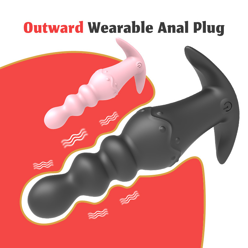 Cross-border electric sex vibration massage silicone vibration anal plug for men and women, wireless remote control prostate full figure
