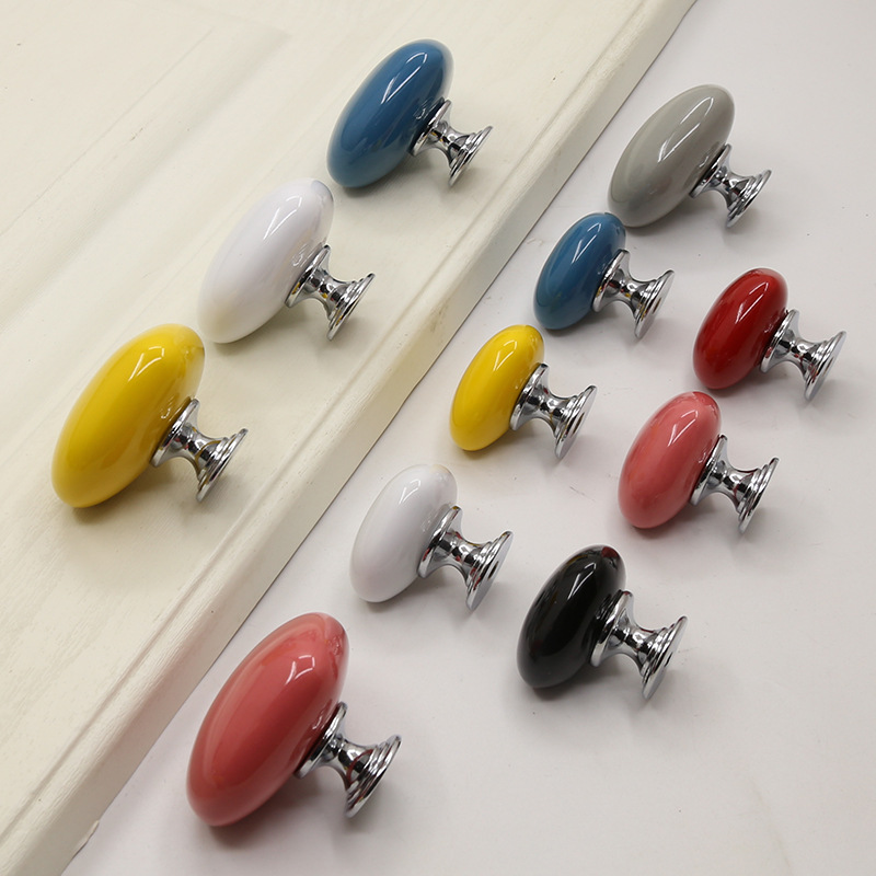 Cartoon children's room handle, heart-shaped ceramic handle, modern and simple drawer, cabinet, bookcase, TV cabinet, shoe cabinet handle Specification image