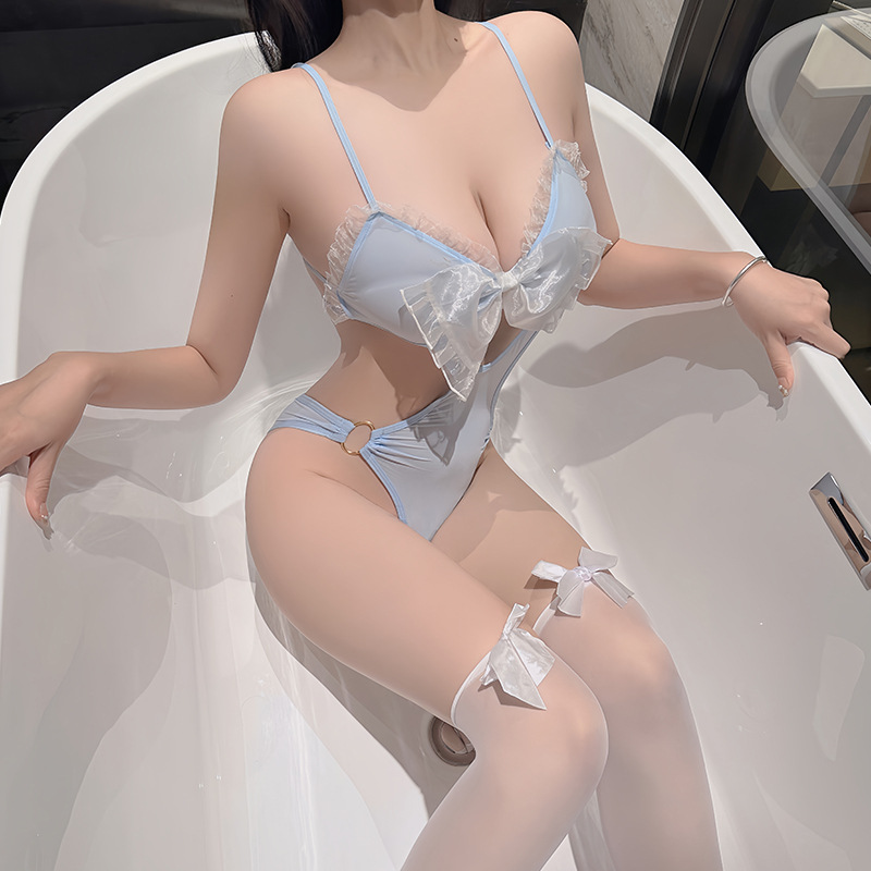 New sexy underwear adult sex seduction butterfly lace sweet bunny girl onesie Item Picture