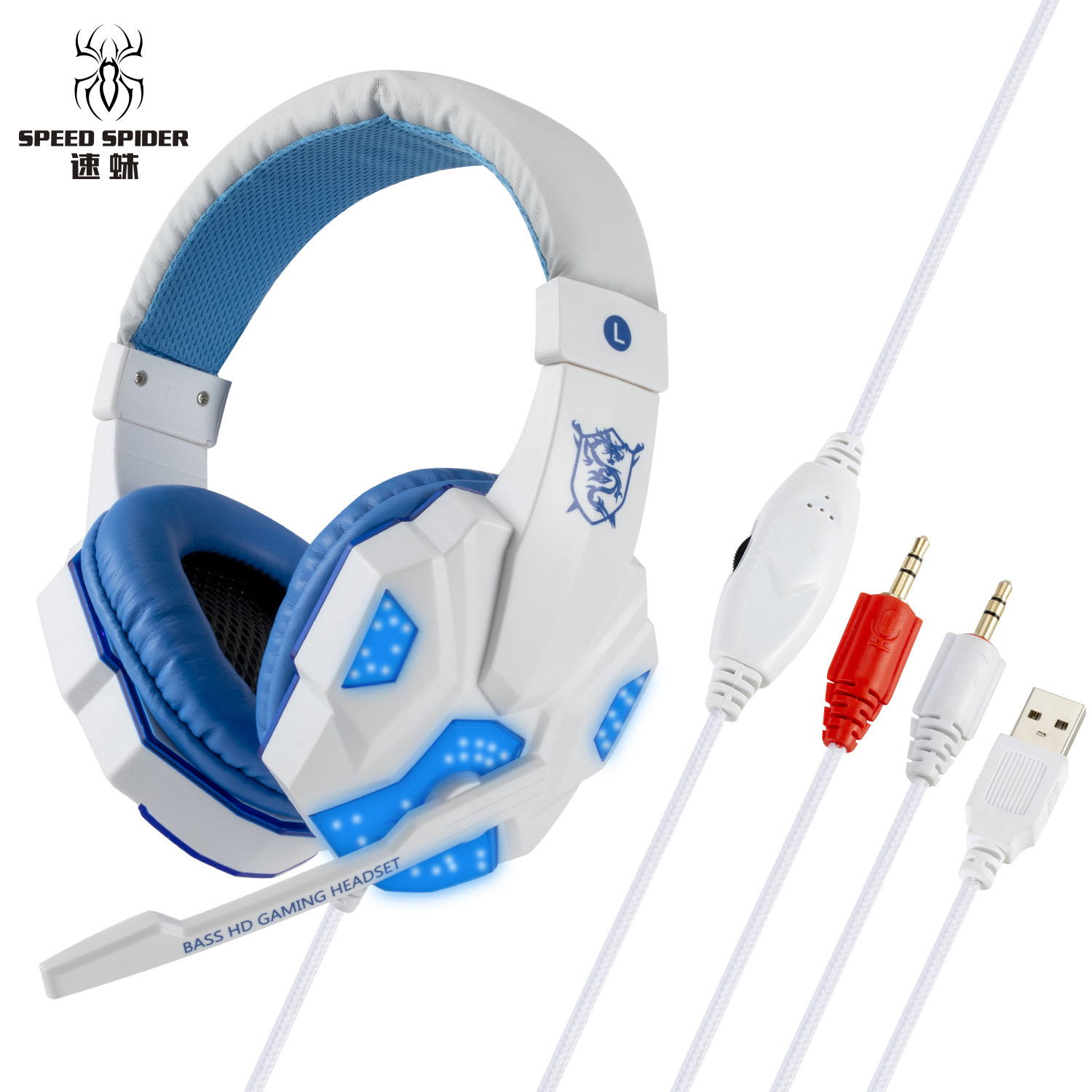 Speed Spider 830MV computer e-sports gaming headphones, glowing wired live streaming headphones, over-ear headset manufacturer Application Scenario