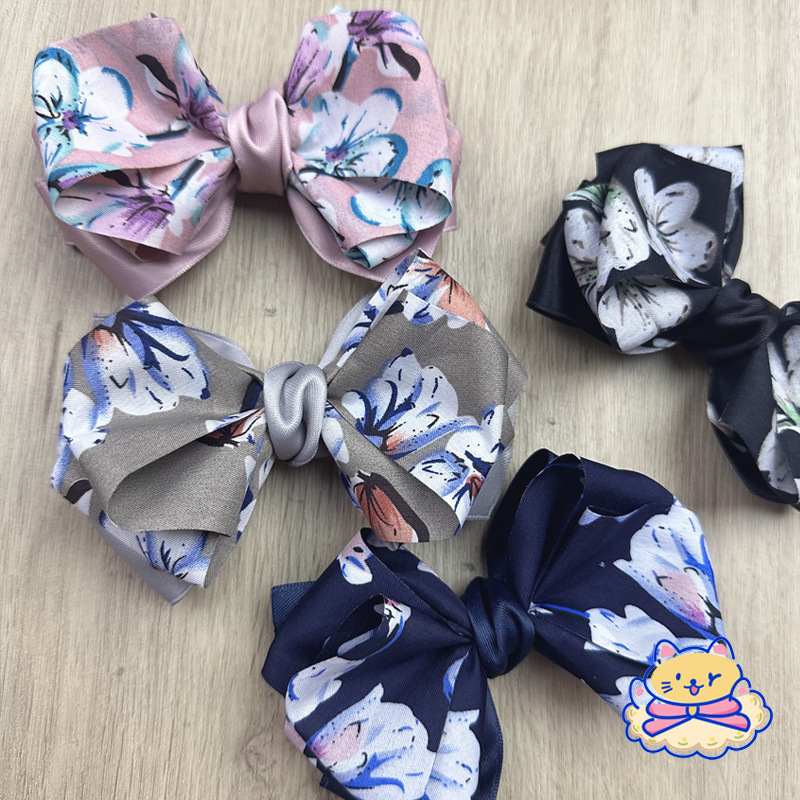 Fresh Large Floral Ribbon Handmade Diy Hair Accessories Bow Material Clothing Straw Hat Accessories Gift Box Flower Packaging details Picture