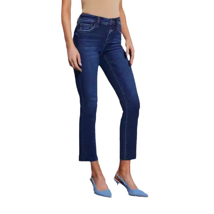 Fashionable, retro, form-fitting stretch jeans for women and ladies from European and American cross-border trade sources Item Picture
