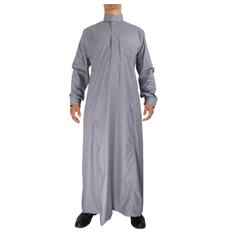 Spot high quality Arab robe Europe and the United States men's national robe collar shirt sleeve Middle East Saudi Arabia clothing Application Scenario