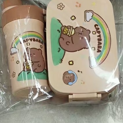 The pattern series lunch boxes are cute cartoon, office worker lunch boxes, student lunch boxes, and separated food storage boxes Application Scenario