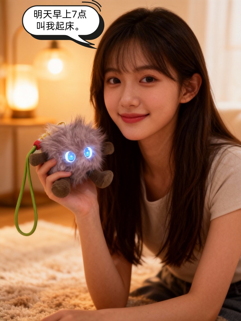 AI intelligent emotional companionship plush toys, robot dolls, bags, mobile phones, pendants, trendy and high-end small accessories pic 4