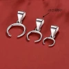 S925 sterling silver pendant buckle, ox nostril buckle head, PI Xiu gourd buckle, front, back, left and right horizontal holes, bevel buckle accessories Specification image