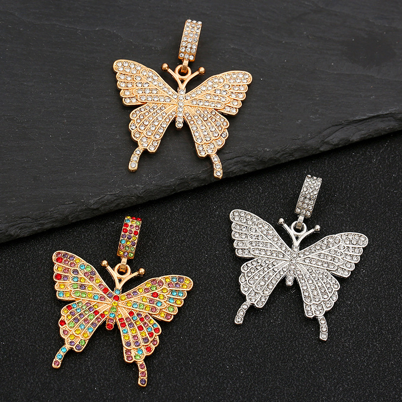 日韩时尚钛钢项链饰品简约小众设计吊坠颈链镶钻金属项链配饰材料