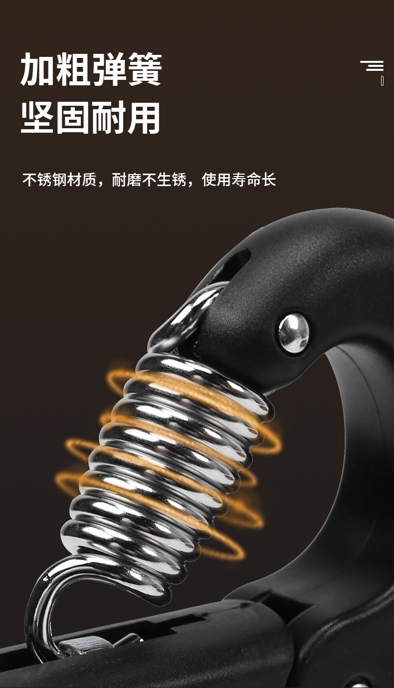 5-60KG计数可调握力器男女练手力腕力手指力器健身器材TPE包胶详情20