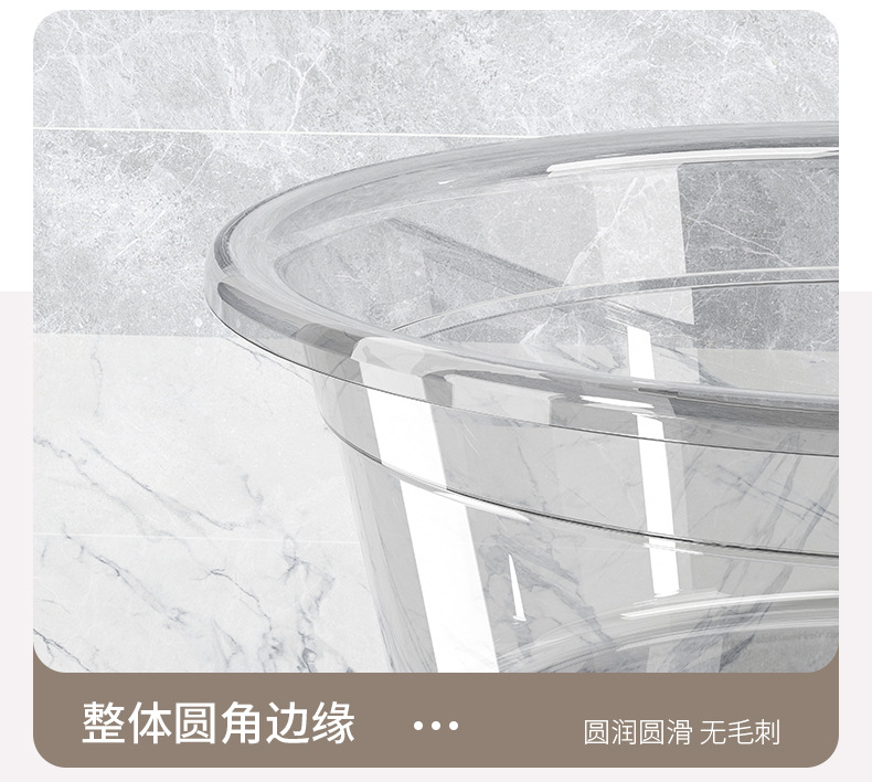 加厚透明盆子大号脸盆塑料水盆洗菜学校洗脸家用洗衣洗脚儿童小号详情19
