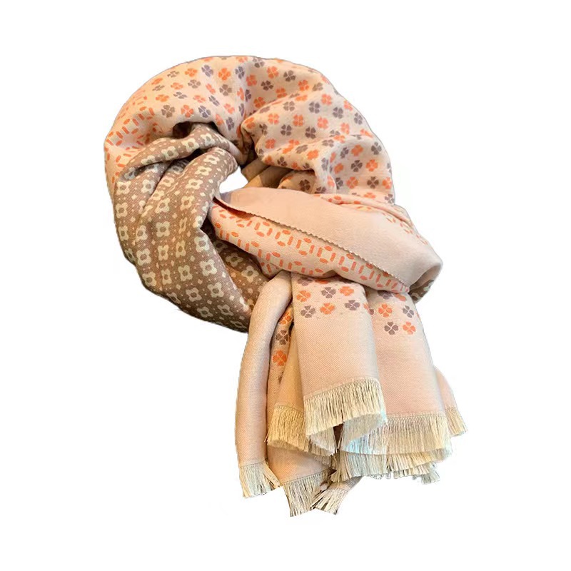 Air-Conditioned Room Shawl Gentle Korean Plaid Scarf Female Korean Version Of Everything Long Thick Warm Imitation Cashmere Bib Item Picture