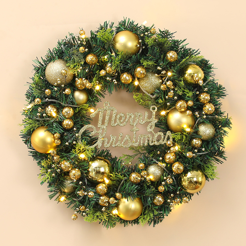 2023 New Christmas Wreath 30/40 Christmas Door Hanging Vine Ring Mall Hotel Window Hanging Christmas Dress Specification drawing